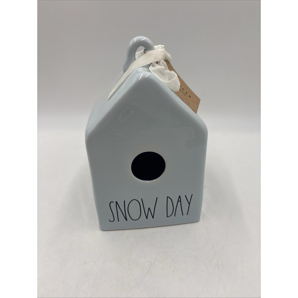 Rae Dunn Artisan Collection by Magenta SNOW DAY Light Blue Square Birdhouse